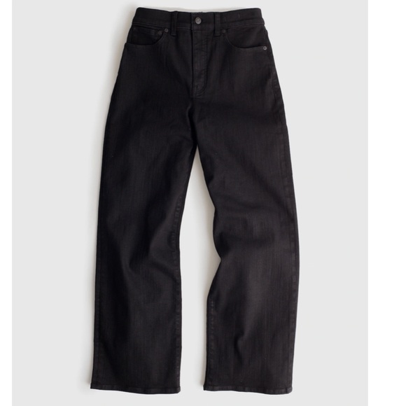 Madewell The Perfect Vintage Wide-Leg Jean Black Rinse Watch Stretch Size 26 NWT - Picture 4 of 12